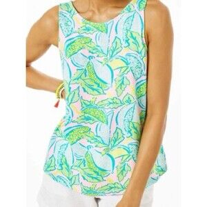 Lilly Pulitzer Kristen Top Women's Size XS Urchin Pink Vitamin Sea Sleeveless